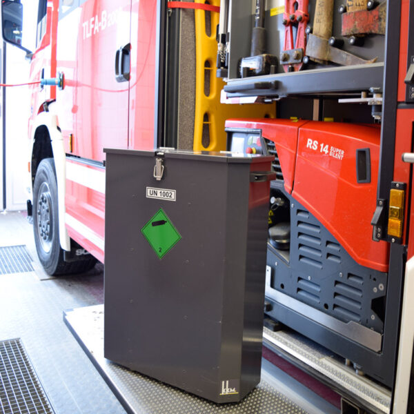 Atemschutzflaschenbox ideal für Feuerwehrfahrzeuge - made by kkm